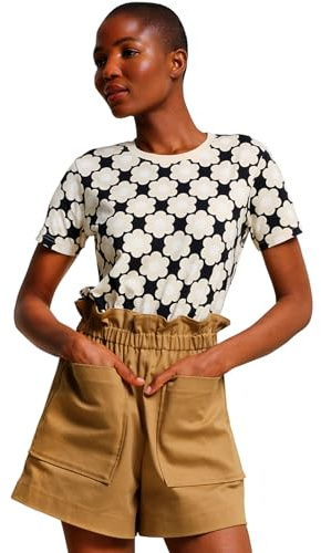 Regatta Orla Kiely Damen-T-Shirt, leicht zu tragen, Schwarz, Sixties Daisy, Größe 36, Black Sixties Daisy, 36