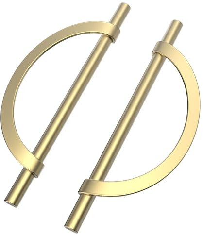 9BUILD 6 Pack 192mm Brushed Brass Cabinet Handles and Kitchen Drawer Pulls - Zinc Alloy Wardrobe Door Handles UK0047