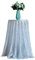 ANAZOZ Tischdecke Geburtstag Silber, Tischdecke Hochzeit Rund 304cm Tischdecke Glitzer Party Einfarbig mit Pailletten