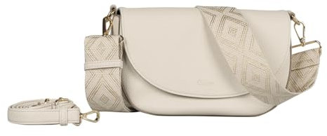 Gabor bags Linda Damen Satteltasche Umhängetasche Klein Weiß