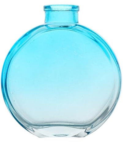 150ml/5oz Empty Blue Round Glass Diffuser Bottle Scented Reed Diffuser Container Decorative Diffuser Jars Fragrance Accessories Use for DIY