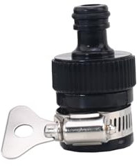 Lot de 2 adaptateurs universels pour robinet de jardin, pelouse, cuisine, lavage de voiture, raccord de tuyau d'arrosage (noir)