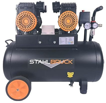Stahlbruck Flüsterkompressor LK 50-2B, 8 bar, 62 dB, 50 Liter Tank