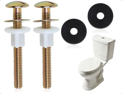 AOYEGIC 2 Stück Toilettensitz Schrauben,Universal wc sitz Behoben befestigung,toilet seat Befestigungsset,toilettendeckel ersatzteile Mit Kunststoffmuttern Und Metallscheiben