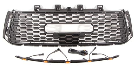 HOMXDBCM Auto Kühlergrill Fahrzeug für Toyota Tundra Grille TRD 2006-2013,Frontgrill Auto Oberen Stoßstange Haube Mesh Kühlergrill Sportgrill Replace Accessories,with Light