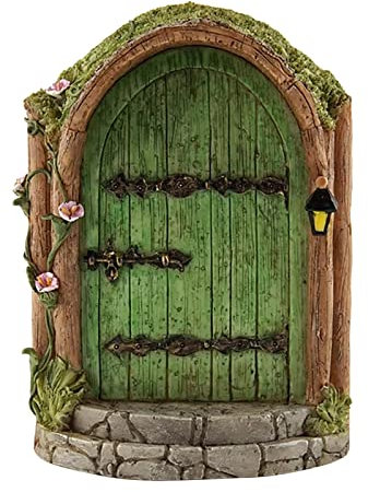 Porte de fée Miniature - Porte de fée - pour Arbres - en Bois - Décoration d'arbre - Jardin féérique - Porte d'entrée Miniature - Elfes - Porte Lutin - Décoration de Jardin - Statues d'arbres