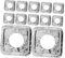 DOITOOL 50 Stück Gasherd ölbeständige Matte Herdabdeckungen für Gasherde Folie für Gasherd Sortimentszubehör Aluminiumabdeckung für die Küche Gasbrennerauskleidungen Aluminiumfolie Silver