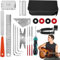 Gitarren-Setup-Werkzeuge, professionelles Gitarren-Setup-Set, Sechskantschlüssel und Feilen, 20 x 15 x 4,5 cm, Instrumentenzubehör mit Tragetasche für Akustik- und E-Gitarren