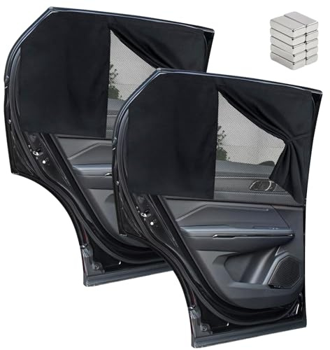 OMJMYY Sonnenschutz Auto Baby, 2 Stück, Magnetisch | Für Seitenfenster, UV Schutz & Hitzeschutz, Privatsphäre für Kinder & Haustiere, Fit 98% Autos
