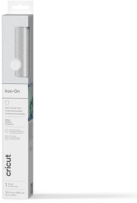Cricut HTV Heat Transfer Vinyl, White, 30.5cm x 48.2cm, Iron-on Heat Transfer Vinyl Roll (HTV), for All Cutting Machines