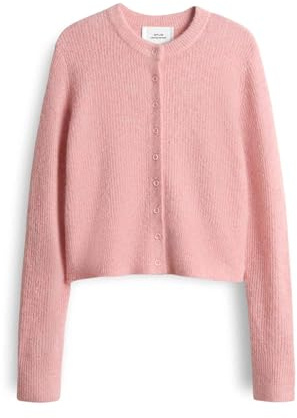 OPUS Damen Strickjacke | DRENI Slim Strickjacke aus weichem Alpakamix Rose tan, 40