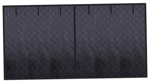 Isolation de porte de garage, rideau d'écran porte garage en coton isolé 8x7 pieds, imperméable, coupe-vent, insonorisé pour l'hiver,