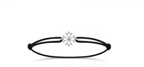 TALISMAN JEWELLERY Bracelet cordon en argent sterling 925 - Croix occitane, croix de Toulouse (12 mm pièce)