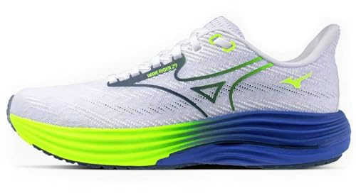 Mizuno Wave Rider 29 - Herren Laufschuh - Estate Blue/White/Lightning Yellow