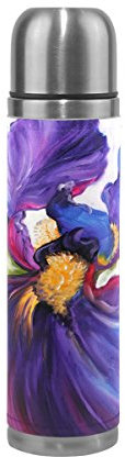 Eslifey Bouteille d'eau isotherme en acier inoxydable avec iris Violet 500 ml
