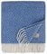 Linen & Cotton Luxus Schöne Warme Decke Wolldecke Wohndecke Kuscheldecke Sofia - 100% Reine Neuseeland Wolle, Blau (130 x 170cm) Sofadecke/Überwurf Decke/Plaid Couch Sofa/Schurwolle Blanket
