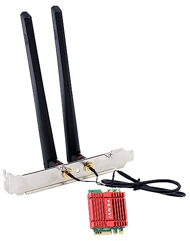 Dual Band AX WiFi Card AX200 Mini Desktop Wi-Fi 6 AX Wireless WiFi 6 2x2 MIMO NGFF M.2 2230 WiFi Card only for m.2 Desktop 2.4Ghz/5Ghz 160Mhz BT 5.0 2.4Gbps Wi-Fi Miracast vPro