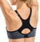 SYROKAN Women's High Impact Sports Bra Underwire Full Support Racerback Padded Running Bra Dark Flower ash 34E