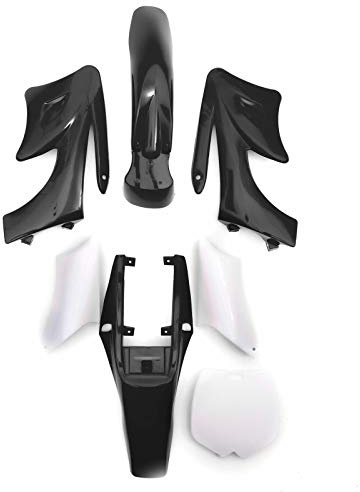 47cc 49cc Fender Verkleidung Mini Moto Dirtbike Kunststoff Pocket Dirt Bike Set (schwarz)