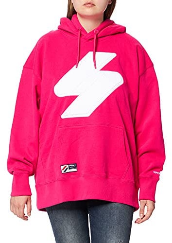 Superdry Logo Che Os Hood Sweat-Shirt à Capuche, Rose, XS Femme