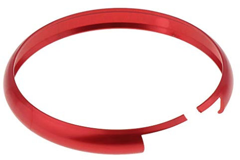 Hallenwerk Schlüsselring ERSATZRING ALU Ring Kompatibel mit Mini Autoschlüssel Schlüssel (ROT (Art.N:. KS32E)