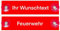 Hinweis Schild Saugnapfschild Feuerwehr Gravur Rot Kunststoff 200x50mm (Feuerwehr)