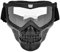 Lunettes de Sports motorisés, Lunettes de Casque de Moto de crâne d'extérieur Unisexe, Masque Facial, Lunettes de Course de Moto(Transparent)