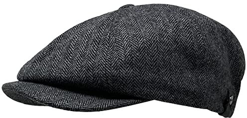 WEROR Herren Schiebermütze Flatcap Cap Mütze Fischgrät WEROR-322.1 (58-59, Grau)