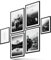 BLCKART Hochland Kuh Bilder Set Schwarz Weiß Beidseitige Natur Poster Wohnzimmer Deko Wandbilder (L | 4x A3 | 2x A4 | ohne Rahmen, Hochland Kuh)