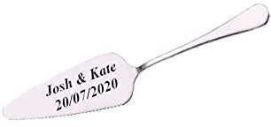 Personalised Wedding Cake Server Slicer With Name of Bride & Groom