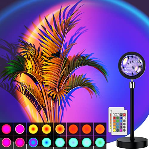Bavcieu Sunset Lamp Projector with Remote & APP, Multicolor Night Light
