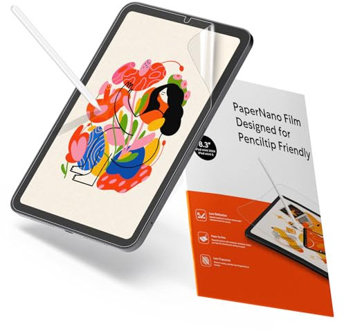 KCT Paperfeel Lot de 2 films protecteurs d'écran mats pour iPad Mini 6 (2021,8,3), anti-reflets, anti-traces de doigts, pour dessiner/écrire, compatibles avec Apple Pencil