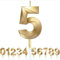 Polly Online Number Candles 3D Shape Gold Glitter Decorative Cake Toppers for Birthday, Wedding, Graduation Party