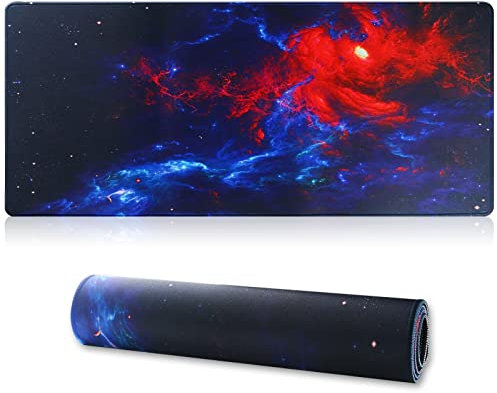 Jahosin Large Gaming Mouse Pad with Stitched Edges,[27.5x11.8In] Extended Mouse Pad with Non-Slip Natural Rubber Base for Gamer/Desktop/Office/Home (70x30 Anying)