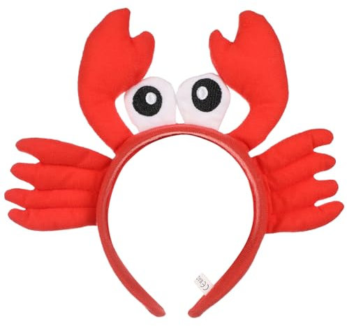 Toddmomy Krabbe Haarreif: Plüsch Krabben Hut Krabben KostüM Tier Fotokabine Requisiten für Cosplay Party Rollenspiel