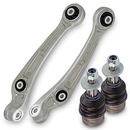 BESTPRICE 2x Querlenker Vorderachse vorne unten links & rechts + Traggelenk Kompatibel mit A udi A4 B8 (8KH)(8K2)(8K5), A5 (8T3)(8F7)(8TA), A6 C7 (4G2, 4GC)(4G5, 4GD), A7 Sportback (4GA, 4GF), Q5 (8RB