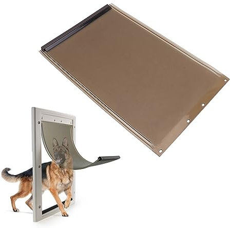 Qcwwy Stoßfest Freedom Hunde- und Katzentürklappe TPU Hundetür Ersatzklappe Hundetürklappe, Hundetürklappe Türen (L)