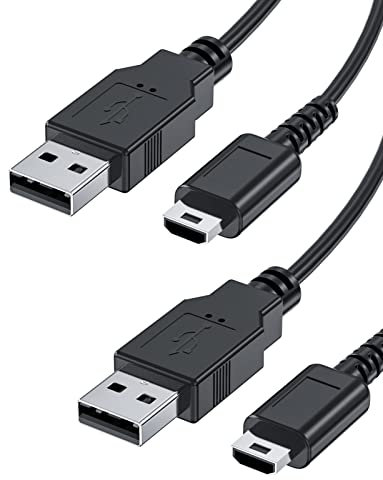 LadeKabel kompatibel mit Nintendo DS Lite, 2 Stück 1.2M Kabel nur für Nintendo DS Lite Ladekabel 1A schwarz 3.9ft