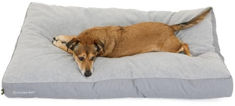 Doctor Bark Hundekissen Große Hunde Waschbar - Hundebett Weich Flauschig - Strapazierfähiges Kuscheliges Liegekissen - GreenLabel (L - 100x72 cm, Hellgrau)
