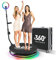GERAZAHO 360° Photo Booth Machine for Parties, Remote Control Spin Camera Booth with Free Custom Logo, Accommodates 1-5 People, Automatic Slow Motion, Flight Case Included