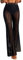 GORGLITTER Durchsichtig Hose Damen Transparent Schlaghose mit Glitzer Festival Outfit Hose Netz Rave Hose Casualhose Schwarz M