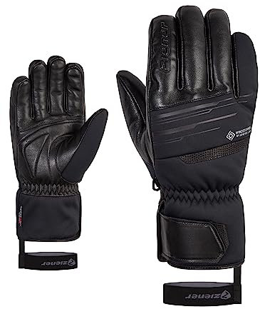 Ziener Herren GARCEL Ski-Handschuhe/Wintersport | Primaloft, Soft-Shell, Black, 8,5