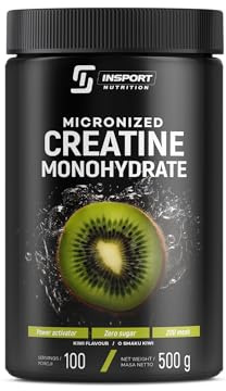 Creatin Monohydrat Pulver Kiwi Geschmack 500 g – mit Taurin & Vitamin B6 – Kreatin Supplement für Muskelaufbau, Energie & Leistung im Training