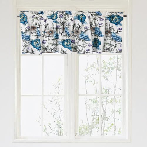 SUPERDANT Fiori Vintage Finestra Mantovane Tende Piante Fiorite Trattamento Finestra Mantovane Tende Da Cucina per Finestre Piccole per La Decorazione Domestica