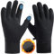 Xndryan Thermo-Handschuhe, wasserdicht, Laufhandschuhe, Damen, Herren, Winter, warme Handschuhe, rutschfest, Thermo-Fahrradhandschuhe, Touchscreen-Handschuhe zum Laufen, Wandern, Fahren, Reiten,