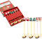 Posate Dorate Natalizie,Set di posate natalizie,Servizio di Posate in Acciaio Inox con 3 Forchette e 3 Cucchiai,Set di Posate Natalizie in Oro con Scatola Regalo Decorazioni (Rosso)