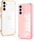 Vauki 2 Pezzi Cover per Samsung Galaxy A54 5G 6.4, Custodia con Motivo Cuore Love, Antiurto Ultra Silicone TPU Morbida Case con Protezione Della Fotocamera Ragazzi e Ragazze, Bianco e Rosa