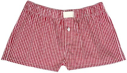 WangsCanis Short de pyjama Y2k pour femme - Motif vichy - Joli pantalon court à carreaux - Pantalon de détente - Pantalon de nuit - Taille élastique - Boxers streetwear, 1A Rouge, L
