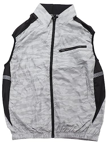 aqxreight Chaleco con Ventilador de refrigeración: Ropa Portátil con Aire Acondicionado Evaporativo y Fresco para Pesca, Senderismo, Construcción, Camuflaje Plateado (XL), aqxreighty5ame93n1f-11