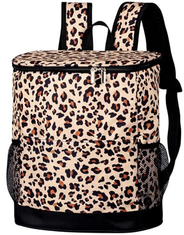 Kühlrucksack 15L Groß Wasserdichten Kühltasche, Auslaufsichere Rucksack, Isolierte Kühltasche, Thermo Lunchtasche für Strand Picknick Camping Outdoor Reisen BBQs Wandern (Khaki)